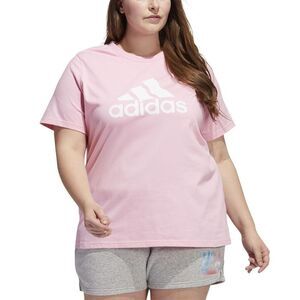 Adidas Plus Size Cotton Logo T-Shirt - Light Pink Size 4X